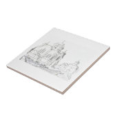 Skizze der russisch-orthodoxen Kirche Fliese (Seite)