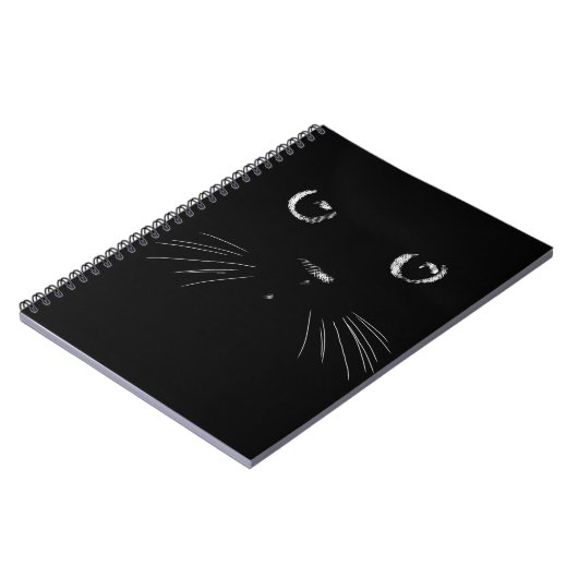 Skizze der schwarzen Katze Notizblock (Linke Seite)