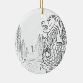 Skizze der Singapur-Tourismus-Sehenswürdigkeit - Keramik Ornament (Rechts)