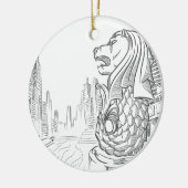 Skizze der Singapur-Tourismus-Sehenswürdigkeit - Keramik Ornament (Links)