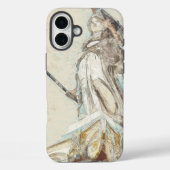 Skizze der Statue des iPhone Case Athena - Alt (Rückseite)