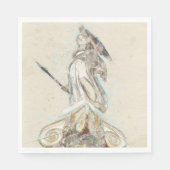Skizze der Statue von Athena Napkins - Altgriechis Serviette (Vorderseite)