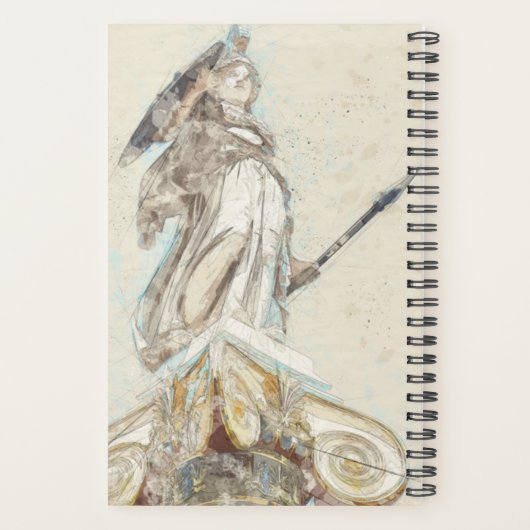Skizze der Statue von Athena Planner - Altgriechis Planer (Rückseite)