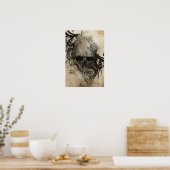 Skizze der Tattookunst, handgemachte Illustration Poster (Küche)