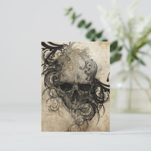 Skizze der Tattookunst, handgemachte Illustration Postkarte (Stehend Vorderseite)