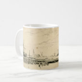 Skizze der Windmühlen-Tasse Kaffeetasse (Vorderseite Links)