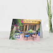 Skizze des Al-Fresko-Patios werden Sie eingeladen Einladung (Vorderseite)