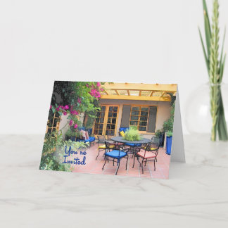 Skizze des Al-Fresko-Patios werden Sie eingeladen Einladung