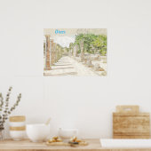 Skizze des alten Olympia Ruins Poster — Griechenla (Küche)