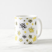 Skizze des Bienenmusters Kaffeetasse (VorderseiteRechts)