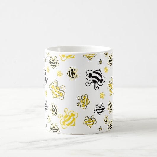Skizze des Bienenmusters Kaffeetasse (Mittel)