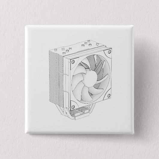 Skizze des Computerprozessors cooler Button (Vorderseite)