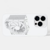 Skizze des Computerprozessors cooler Case-Mate iPhone Hülle (Rückseite (Horizontal))
