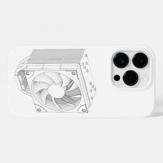 Skizze des Computerprozessors cooler Case-Mate iPhone Hülle (Rückseite (Horizontal))