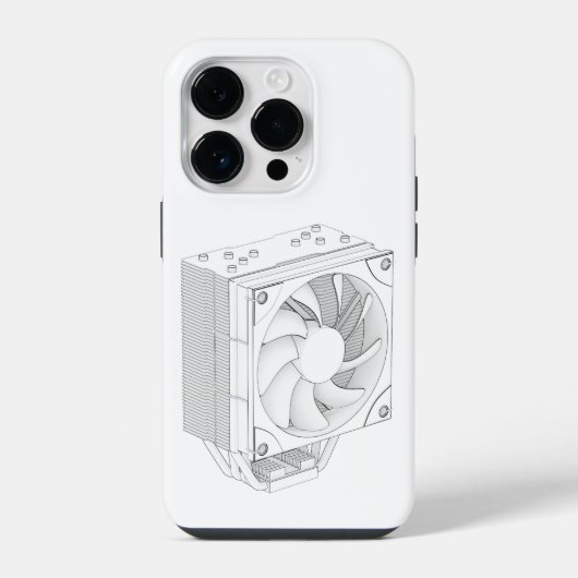 Skizze des Computerprozessors cooler iPhone Hülle (Rückseite)