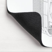 Skizze des Computerprozessors cooler Mousepad (Ecke)