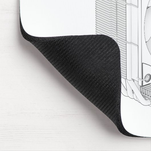Skizze des Computerprozessors cooler Mousepad (Ecke)