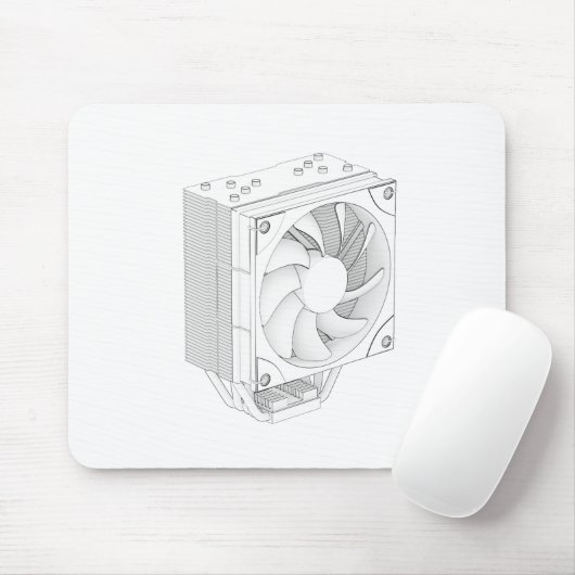 Skizze des Computerprozessors cooler Mousepad (Mit Mouse)