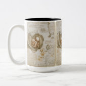 Skizze des Fötusses durch Leonardo da Vinci Zweifarbige Tasse (Links)