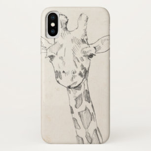 Skizze des Giraffen-Porträt-  Case-Mate iPhone Hülle