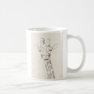 Skizze des Giraffen-Porträt-  Kaffeetasse