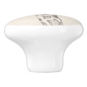 Skizze des Giraffen-Porträt-| Keramikknauf (Seitenansicht)