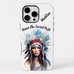 Skizze des indigenen Erbes: Wilde Touch iPhone 16 Pro Max Hülle