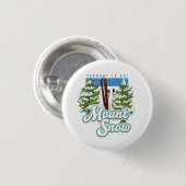 Skizze des Schneeschuhs Snow Vermont. Kappe Button (Vorne & Hinten)