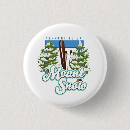 Skizze des Schneeschuhs Snow Vermont. Kappe Button (Vorderseite)