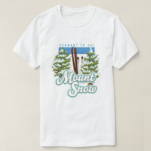 Skizze des Schneeschuhs Snow Vermont. T-Shirt (Design vorne)