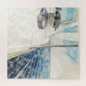 Skizze des Seeschiffs, das durch das Meer surft Puzzle (Horizontal)