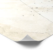 Skizze des Segelschiffes, das durch das Meer surft Poster (Ecke)