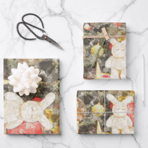 Skizze des Weihnachtsbaumes mit Geschenken und Spi Geschenkpapier Set