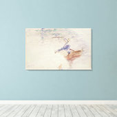 Skizze einer jungen Frau in einem Boot, 1886 (w/c  Leinwanddruck (Insitu (Holzboden))