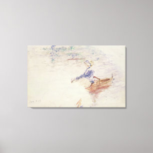 Skizze einer jungen Frau in einem Boot, 1886 (w/c  Leinwanddruck