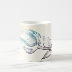 Skizze einer Rose, Tasse