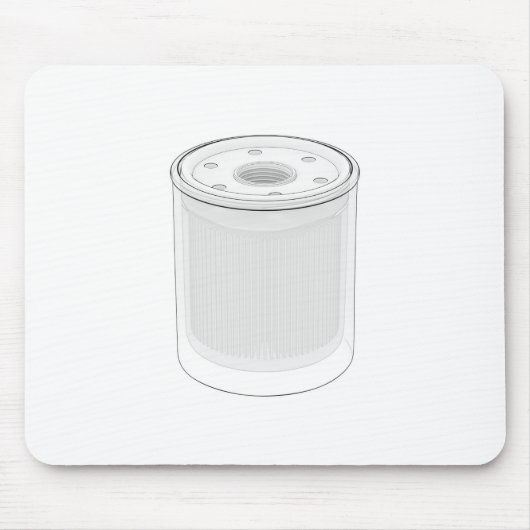 Skizze eines Automobilölfilters Mousepad (Vorne)