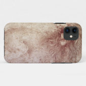Skizze eines Brüllenlöwes (rote Kreide auf Papier) Case-Mate iPhone Hülle (Rückseite (Horizontal))