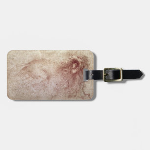 Skizze eines Brüllenlöwes (rote Kreide auf Papier) Gepäckanhänger