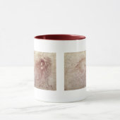 Skizze eines Brüllenlöwes (rote Kreide auf Papier) Tasse (Zentrum)