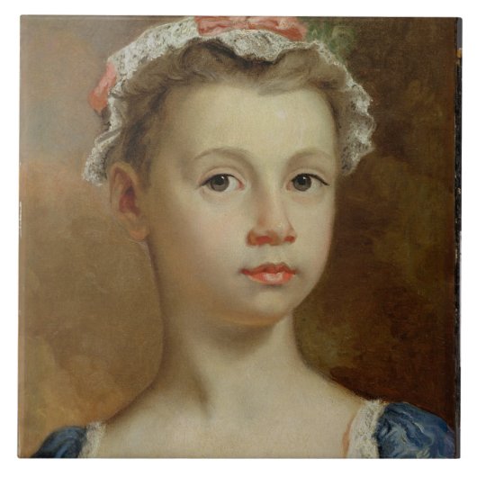 Skizze eines jungen Mädchens, c.1730-40 (Öl auf Fliese (Vorderseite)