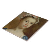 Skizze eines jungen Mädchens, c.1730-40 (Öl auf Fliese (Seite)