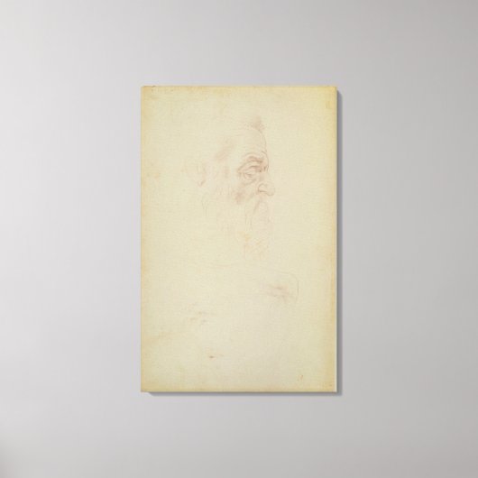 Skizze eines männlichen Kopfes und zwei Beine Leinwanddruck (Vorderseite)