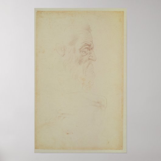 Skizze eines männlichen Kopfes und zwei Beine Poster (Vorne)