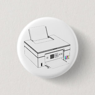 Skizze eines modernen All-in-One-Tintenstrahldruck Button