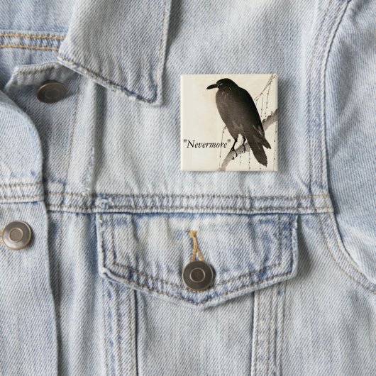 Skizze eines Raben - "Nevermore" Button (Beispiel)