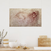 Skizze eines zerreißenden Löwen Poster (Küche)