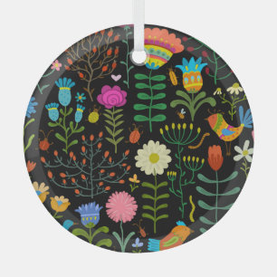 Skizze floral, nahtloses künstlerisches Muster. Ornament Aus Glas