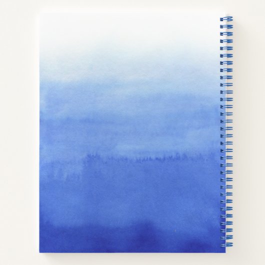 Skizze für blaue benutzerdefinierte Wasserfarbe Wa Notizblock (Rückseite)