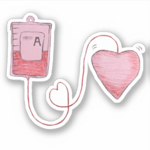 Skizze für das Blutbild Aufkleber